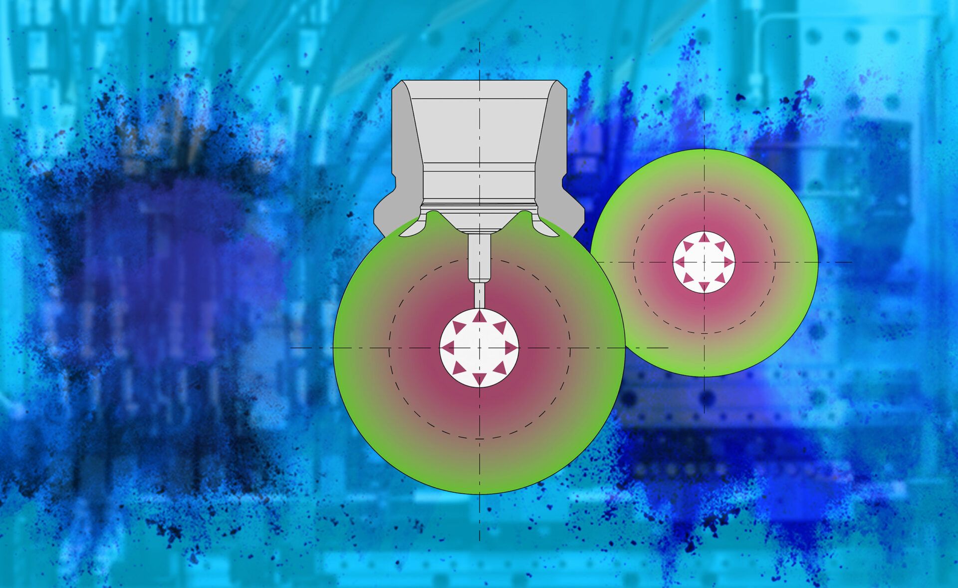 Graphic visualisation of the autofrettage in a pipe