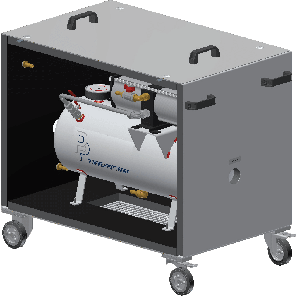 caja de reducción de ruido para el compresor de aire