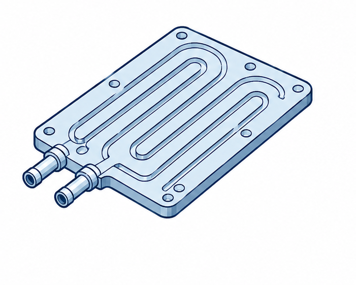 Battery cold plate for EV thermal management durability testing